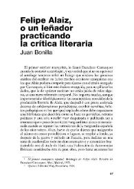 Felipe Aláiz, o un leñador practicando la crítica literaria / Juan Bonilla | Biblioteca Virtual Miguel de Cervantes