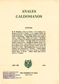 Anales galdosianos. Año VIII, 1973 | Biblioteca Virtual Miguel de Cervantes