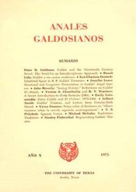 Anales galdosianos. Año X, 1975 | Biblioteca Virtual Miguel de Cervantes