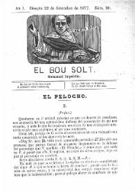 El Bou Solt : semanari impolític. Añ I, núm. 20 (Disapte 22 de Setembre de 1877) [sic] | Biblioteca Virtual Miguel de Cervantes