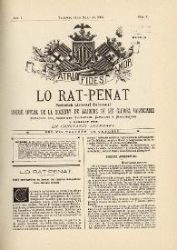 Lo Rat-Penat : Periódich Lliterari Quincenal. Any I, núm. 6 (15 de març de 1885)