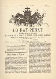 Lo Rat-Penat : Periódich Lliterari Quincenal. Any I, núm. 7 (1 de abril de 1885)
