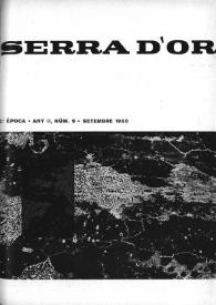 Serra d'Or. Any II, núm. 9, setembre 1960 | Biblioteca Virtual Miguel de Cervantes
