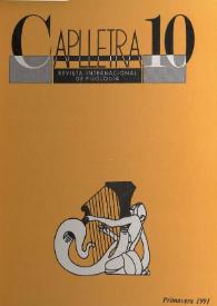 Caplletra: Revista Internacional de Filologia. Núm. 10, primavera de 1991 | Biblioteca Virtual Miguel de Cervantes