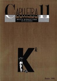 Caplletra: Revista Internacional de Filologia. Núm. 11, tardor de 1991 | Biblioteca Virtual Miguel de Cervantes