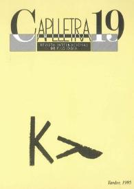 Caplletra: Revista Internacional de Filologia. Núm. 19, tardor de 1995 | Biblioteca Virtual Miguel de Cervantes