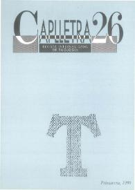 Caplletra: Revista Internacional de Filologia. Núm. 26, primavera de 1999 | Biblioteca Virtual Miguel de Cervantes