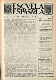 Escuela española. Año I, núm. 2, 31 de mayo de 1941 | Biblioteca Virtual Miguel de Cervantes