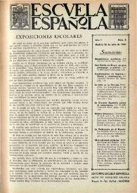Escuela española. Año I, núm. 8, 12 de julio de 1941 | Biblioteca Virtual Miguel de Cervantes