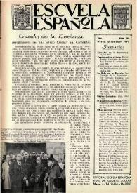 Escuela española. Año I, núm. 26, 13 de noviembre de 1941 | Biblioteca Virtual Miguel de Cervantes
