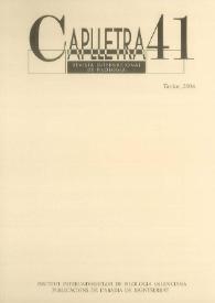 Caplletra: Revista Internacional de Filologia. Núm. 41, tardor de 2006 | Biblioteca Virtual Miguel de Cervantes