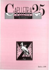 Caplletra: Revista Internacional de Filologia. Núm. 25, tardor de 1998 | Biblioteca Virtual Miguel de Cervantes