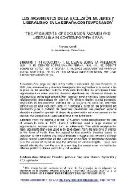 Los argumentos de la exclusión. Mujeres y liberalismo en la España contemporánea / Nerea Aresti | Biblioteca Virtual Miguel de Cervantes