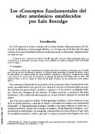 Los "conceptos fundamentales del saber anatómico" establecidos por Laín Entralgo / Elvira Arquiola | Biblioteca Virtual Miguel de Cervantes
