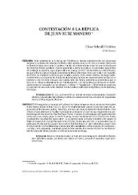 Contestación a la réplica de Juan Ruiz Manero / Ulises Schmill Ordóñez | Biblioteca Virtual Miguel de Cervantes