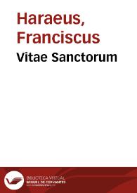 Vitae Sanctorum | Biblioteca Virtual Miguel de Cervantes