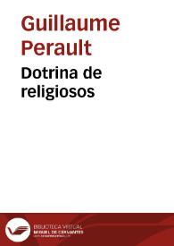 Dotrina de religiosos | Biblioteca Virtual Miguel de Cervantes