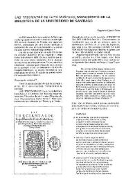 "Las trescientas" de Luys Hurtado, manuscrito de la Biblioteca de la Universidad de Santiago / Sagrario López Poza | Biblioteca Virtual Miguel de Cervantes