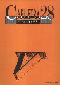 Caplletra: Revista Internacional de Filologia. Núm. 28, primavera de 2000 | Biblioteca Virtual Miguel de Cervantes