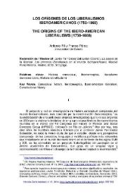 Los orígenes de los liberalismos iberoamericanos (1750-1868) / Antonio-Filiu Franco Pérez | Biblioteca Virtual Miguel de Cervantes