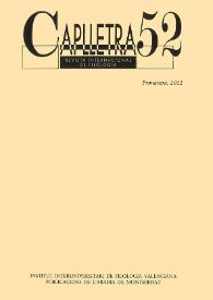 Caplletra: Revista Internacional de Filologia. Núm. 52, primavera de 2012 | Biblioteca Virtual Miguel de Cervantes