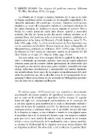 E. Benito Ruano: "Los orígenes del problema converso". Ediciones El Albir, Barcelona, 1976, 164 págs. / J. I. Ruiz de la Peña | Biblioteca Virtual Miguel de Cervantes