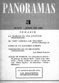 Panoramas (México. 1963). Núm. 3, mayo-junio de 1963 | Biblioteca Virtual Miguel de Cervantes
