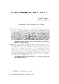 Republicanismo y justicia relacional / Pompeu Casanovas | Biblioteca Virtual Miguel de Cervantes