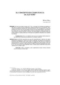 El concepto de competencia de Alf Ross / Robert Alexy; traducción de Gonzalo Villa Rosas | Biblioteca Virtual Miguel de Cervantes