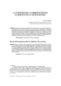 La hipótesis de la libertad frente al desafío de la Neurociencia / Adrian Sgarbi | Biblioteca Virtual Miguel de Cervantes