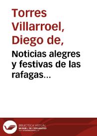 Noticias alegres y festivas de las rafagas de luz que se vieron la noche 16 de diciembre sobre el Orizonte de Madrid | Biblioteca Virtual Miguel de Cervantes