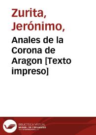 Anales de la Corona de Aragon  | Biblioteca Virtual Miguel de Cervantes