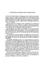 La "bagatela" de Ramón del Valle-Inclán / Gerard C. Flynn | Biblioteca Virtual Miguel de Cervantes