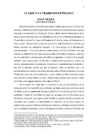 Clarín y la tradición literaria / Joan Oleza | Biblioteca Virtual Miguel de Cervantes
