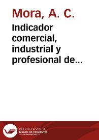Indicador comercial, industrial y profesional de Valencia  | Biblioteca Virtual Miguel de Cervantes
