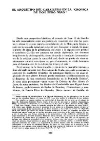 El arquetipo del caballero en la "Crónica de don Pero Niño" / Antonio Giménez | Biblioteca Virtual Miguel de Cervantes