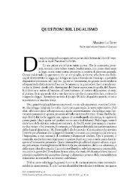 Questioni sul legalismo / Massimo La Torre | Biblioteca Virtual Miguel de Cervantes