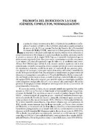 Filosofía del Derecho en la UAM (Génesis, conflictos, normalización) / Elías Díaz | Biblioteca Virtual Miguel de Cervantes