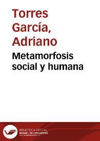 Metamorfosis social y humana | Biblioteca Virtual Miguel de Cervantes