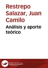Análisis y aporte teórico | Biblioteca Virtual Miguel de Cervantes
