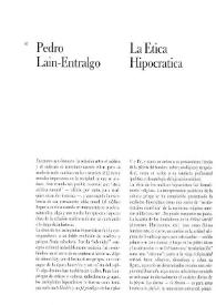 La ética hipocrática / Pedro Laín Entralgo | Biblioteca Virtual Miguel de Cervantes