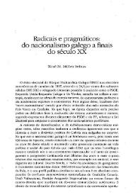  Radicais e pragmáticos: do nacionalismo galego a finais do século XX / X. M. Núñez Seixas | Biblioteca Virtual Miguel de Cervantes