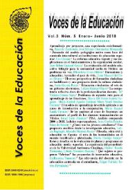 Voces de la Educación. Vol. 3, núm. 5, enero-junio 2018 | Biblioteca Virtual Miguel de Cervantes