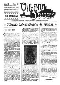 Villena Joven. Núm. 25, 5 de septiembre de 1915. Número extraordinario de Fiestas | Biblioteca Virtual Miguel de Cervantes