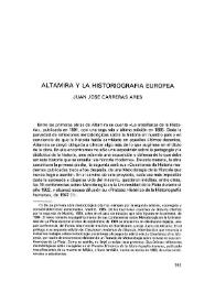 Altamira y la historiografía europea / Juan José Carreras Ares | Biblioteca Virtual Miguel de Cervantes