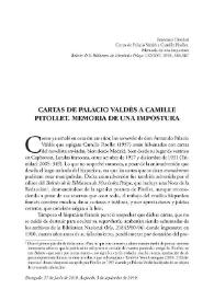 Cartas de Palacio Valdés a Camille Pitollet. Memoria de
una impostura / Francisco Trinidad | Biblioteca Virtual Miguel de Cervantes