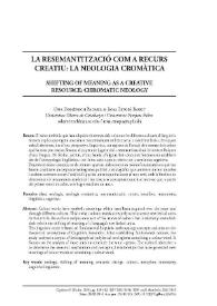 La resemantització com a recurs creatiu: la neologia cromàtica / Ona Domènech Bagaria i Rosa Estopà Bagot | Biblioteca Virtual Miguel de Cervantes