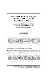 «Loa de la comedia de Montjuïc»: un diàleg bèl·lic entre Catalunya i Castella / Conxita Domènech | Biblioteca Virtual Miguel de Cervantes
