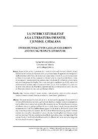 La interculturalitat a la literatura infantil i juvenil catalana / Xavier Mínguez-López | Biblioteca Virtual Miguel de Cervantes