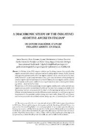 A diachronic study of the (negative) additive «anche» in Italian / Irene Franco, Olga Kellert, Guido Mensching, Cecilia Poletto | Biblioteca Virtual Miguel de Cervantes